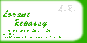 lorant repassy business card